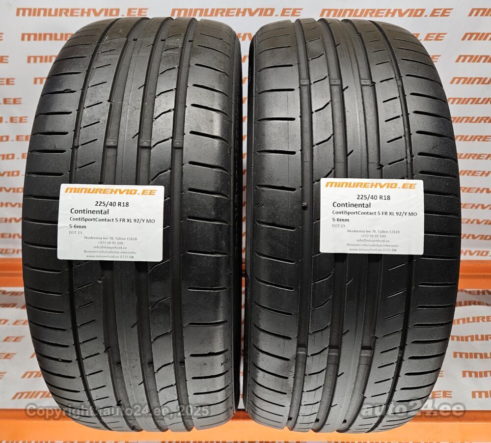 中古タイヤ】225/40R18 MO Continental ContiSportContact5 8分山×1本