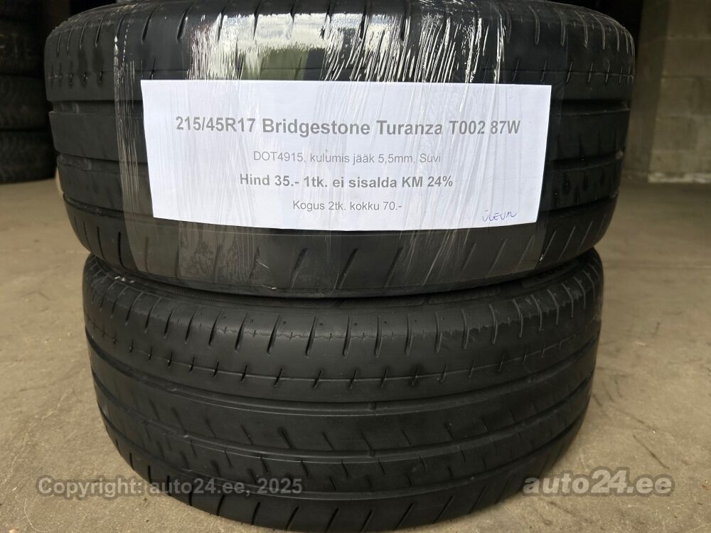 215/45R17 Bridgestone Bridgestone Turanza T002 - Tyres
