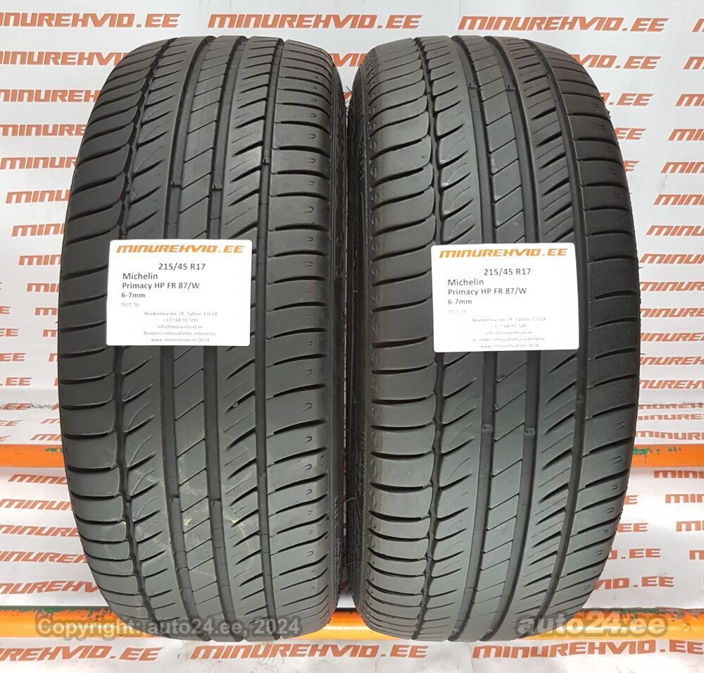 ミシュラン プライマシーHP 215/45R17 2本① ミシュラン プライマシーHP 215⁄45R17 夏タイヤ