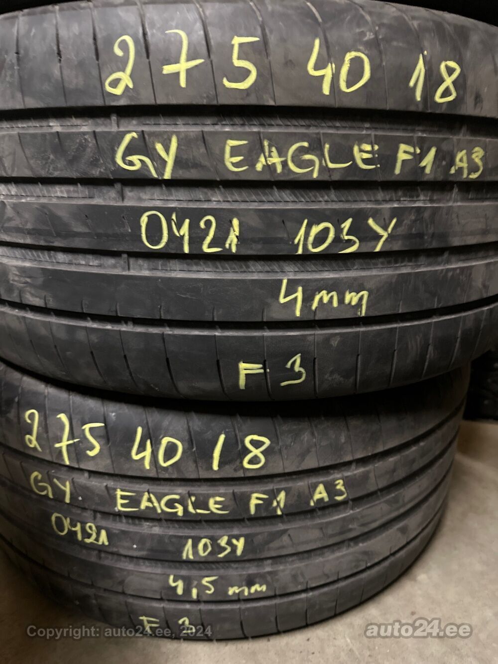 ２７５　４０Ｒ　１８　グッドイヤー　ＥＡＧＬＥ　Ｆ１　ＳＵＰＥＲＳＰＯＲＴ タイヤ交換可能 275⁄40ZR18 (103Y) XL グッドイヤー