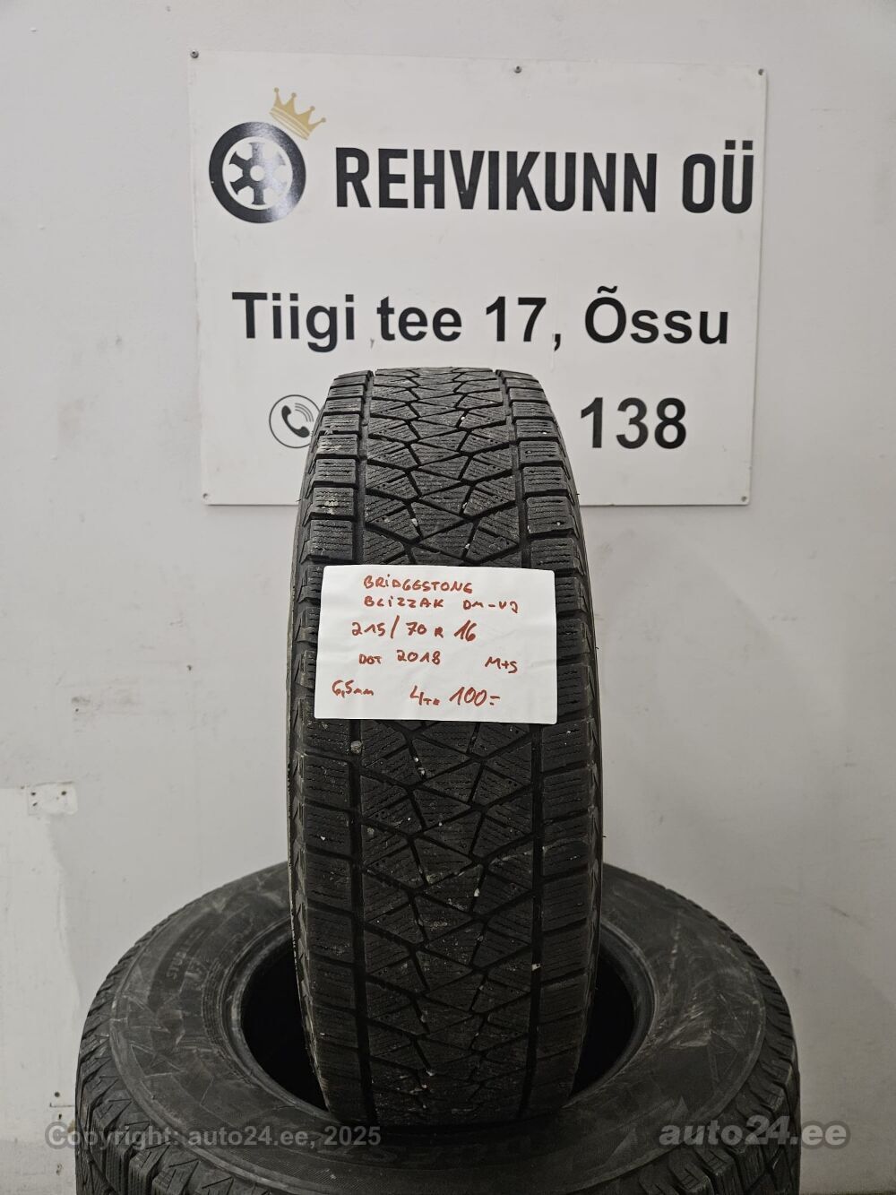 2018年製 ブリヂストン ブリザック DM-V2 215/70R16 BLIZZAK DMV2 215/70/16 100Q 税込 新品 正規品 代引き手数料無料　個人宅不可 ブリヂストン BLIZZAK DM-V2 215&frasl;70R16 4本SET／2018年製8分山スタッドレス